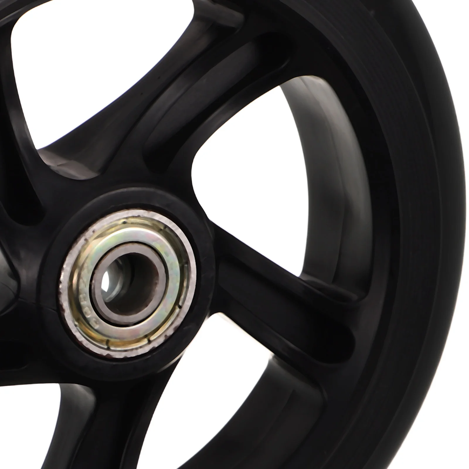 1 زوج عجلات عربة استبدال صامتة بولي PU سكوتر عجلات لوح التزلج سهلة التركيب امتصاص الصدمات عجلات عربة التسوق