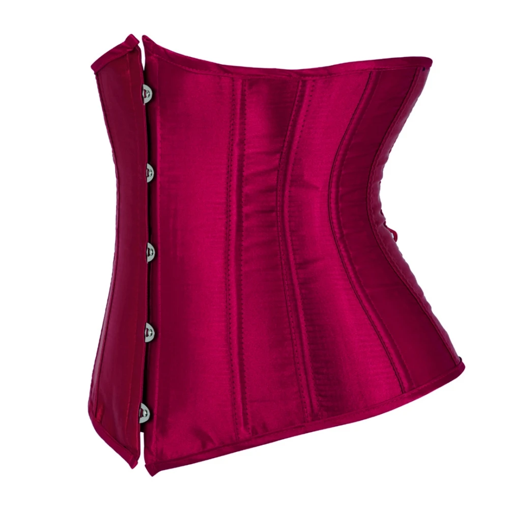 Corsetto sottoseno in raso sexy gotico Top Vintage Donna Burlesque Lingerie Plus Size Bustier Body Shaper Cintura corsetto dimagrante