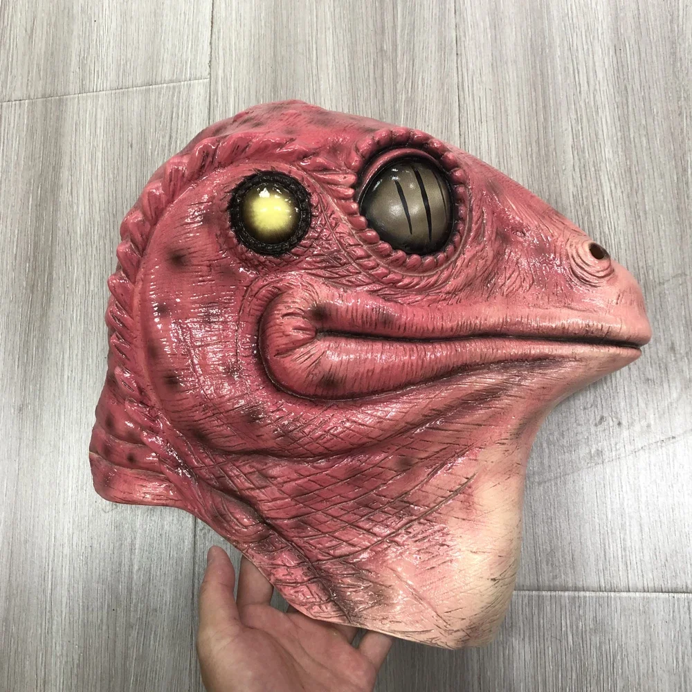 สัตว์กบ Lizard Latex หน้ากากถุงมือคอสเพลย์ตลกสัตว์เลื้อยคลาน Alien Latex หมวกกันน็อกฮาโลวีน Carnival PARTY เครื่องแต่งกาย Props ของขวัญ