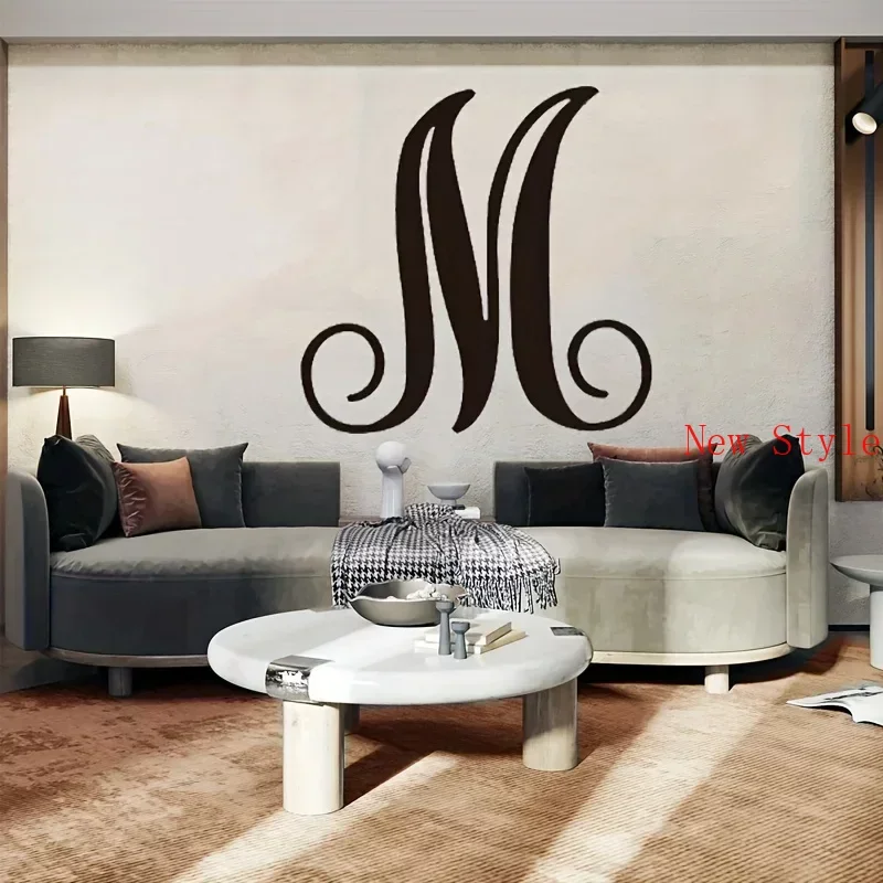 Letter M Black Metal Wall Hanging Art Interior Home Wall Mounted Decoration Metal Wrought Iron Wall Black Decorations Home Deco