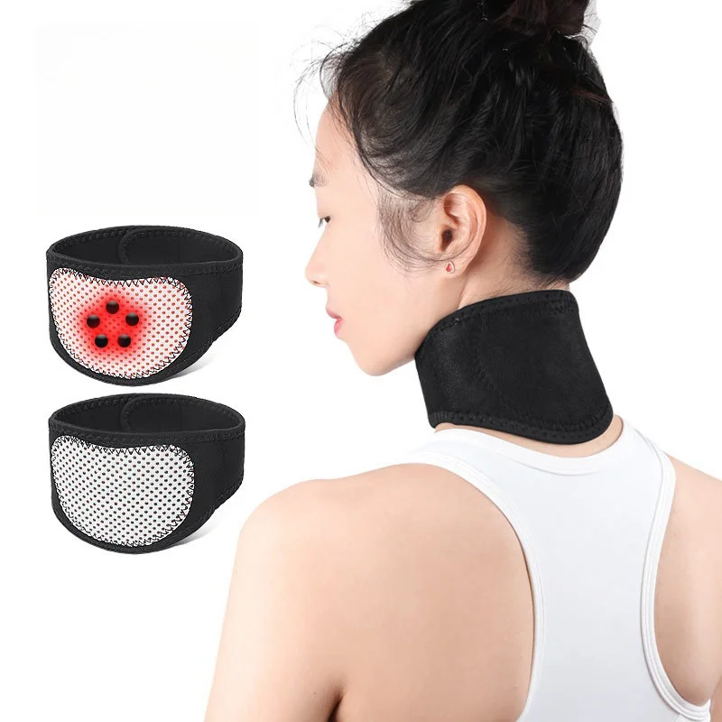 Self-Heating Tourmaline Neck Vertebra Massager Collar Magnetic Therapy Support Belt Brace Cervical Spine Pain Relief Health Care