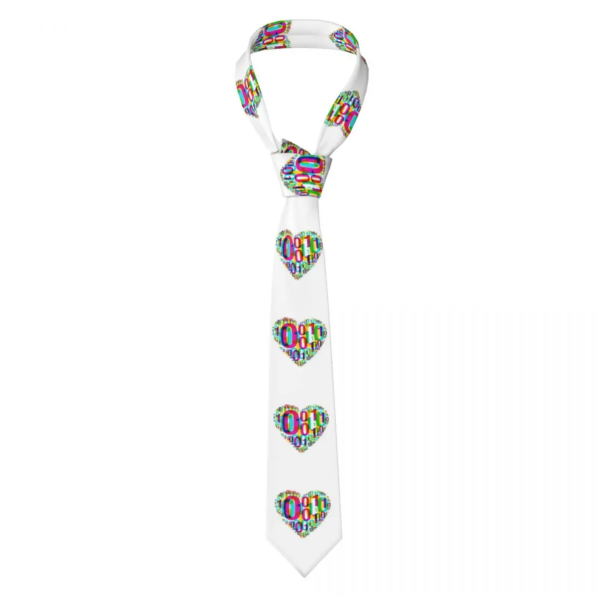 Мужской галстук Binary Love, шелковый полиэстер, тонкие галстуки, костюмы для вечеринок, классический галстук Gravatas