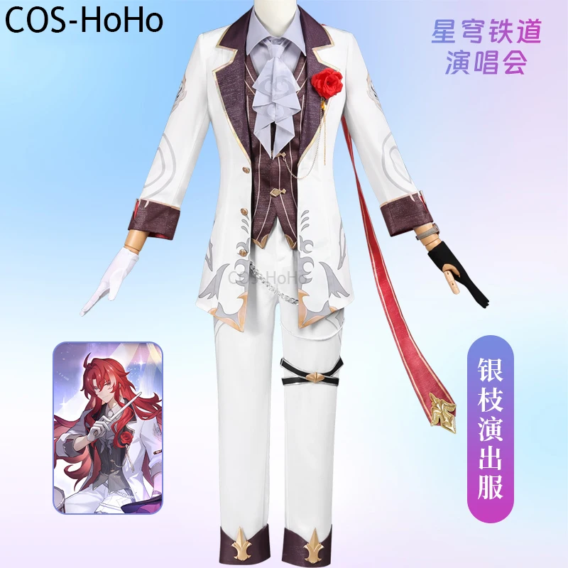 COS-HoHo Honkai: Star Rail Argenti Concert Game Suit Handsome Uniform Cosplay Costume Halloween Party Role Play Outfit Men