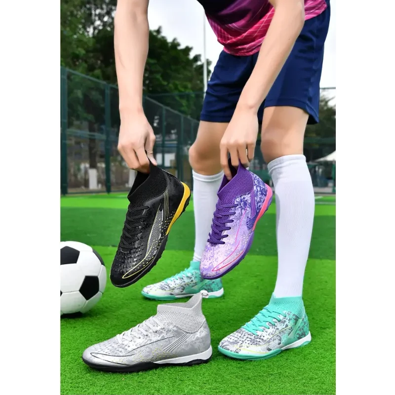 

Youth Low Top Soccer Training Cleats Lightweight Flexible Sole Non Slip Durable Studs Breathable Outdoor Sports Shoes