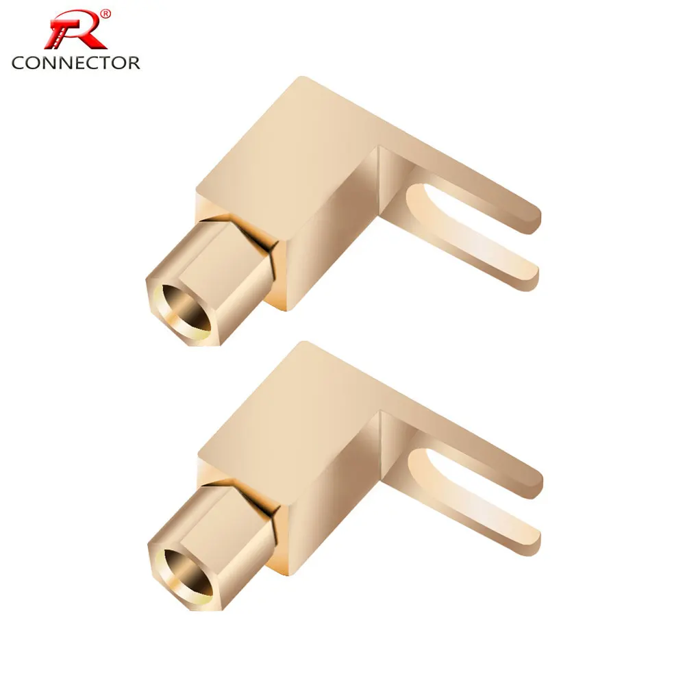 8pcs  High Quality Speaker Fork Jack Connector Spade Plug For 4mm U Banana Plug Adapter