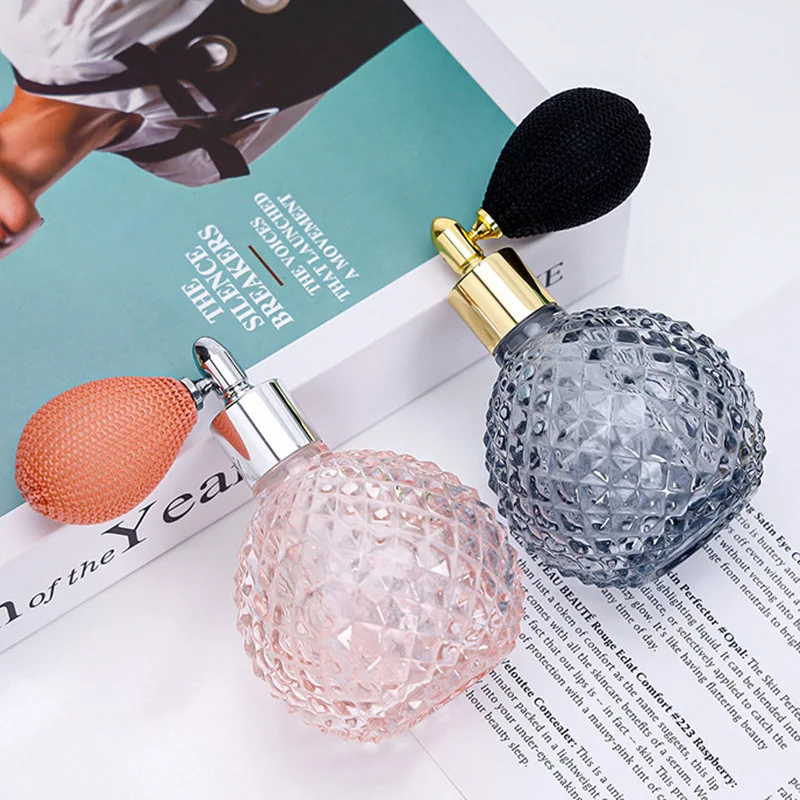 New bayonet transparent perfume bottle retro airbag spray glass perfume bottle exquisite aromatherapy bottle