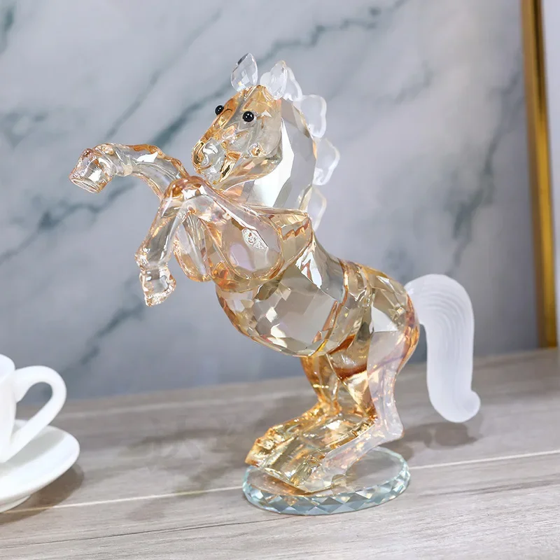 

Crystal Horse Figurines Collection Glass Horse Animal Paperweight Table Sculpture Ornament Decor Kids Birthday Gifts Home Decor