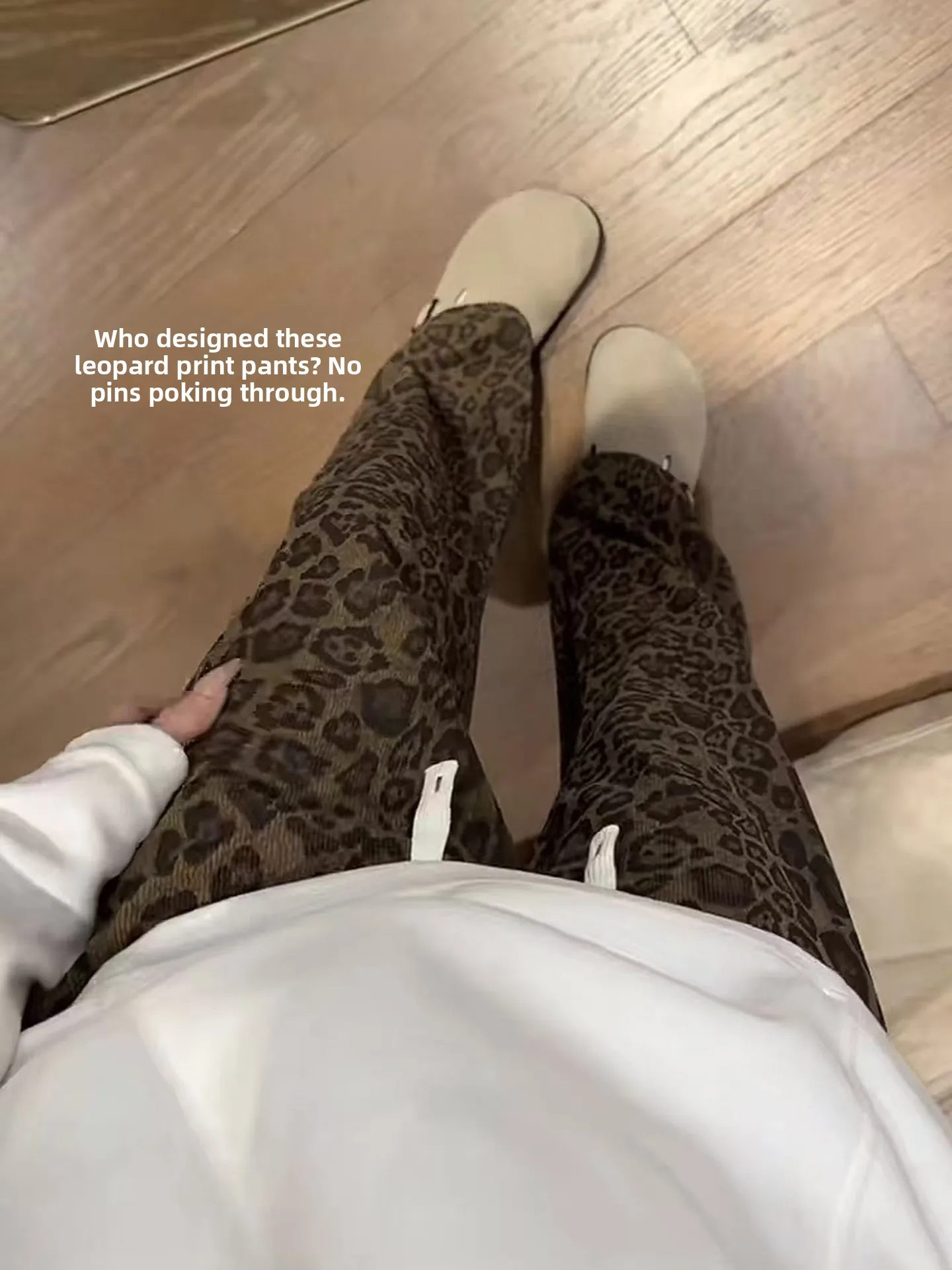 Khaki Corduroy Leopard Print Wide Leg Pants Men's High Waist Slimming Straight Cut Casual Trousers Autumn Faion Men's Wear