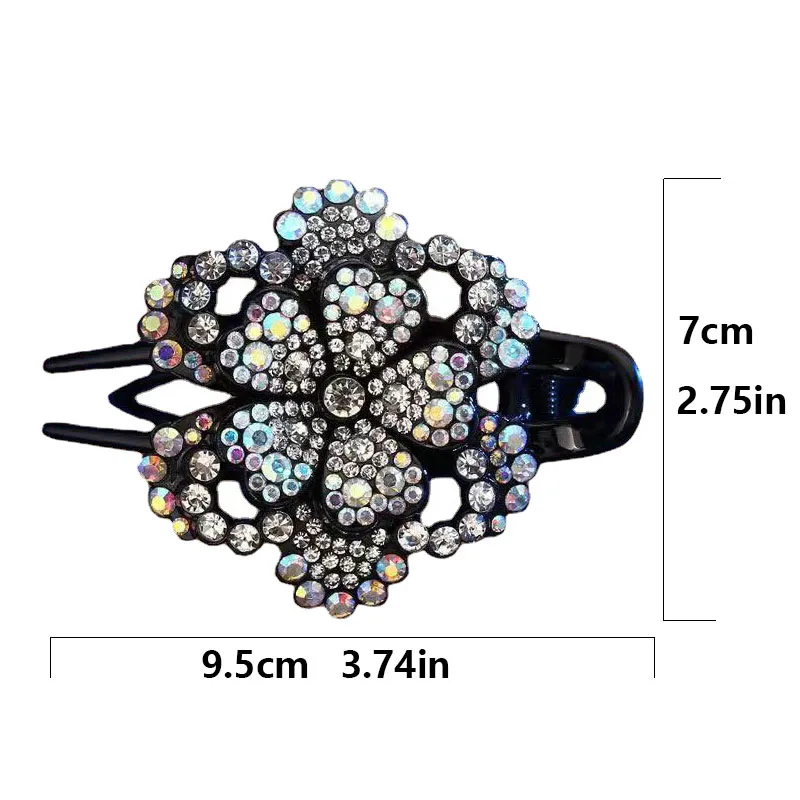 Pear flower elegant Rhinestone duck-billed hairpin, mother and daughter hair accessories