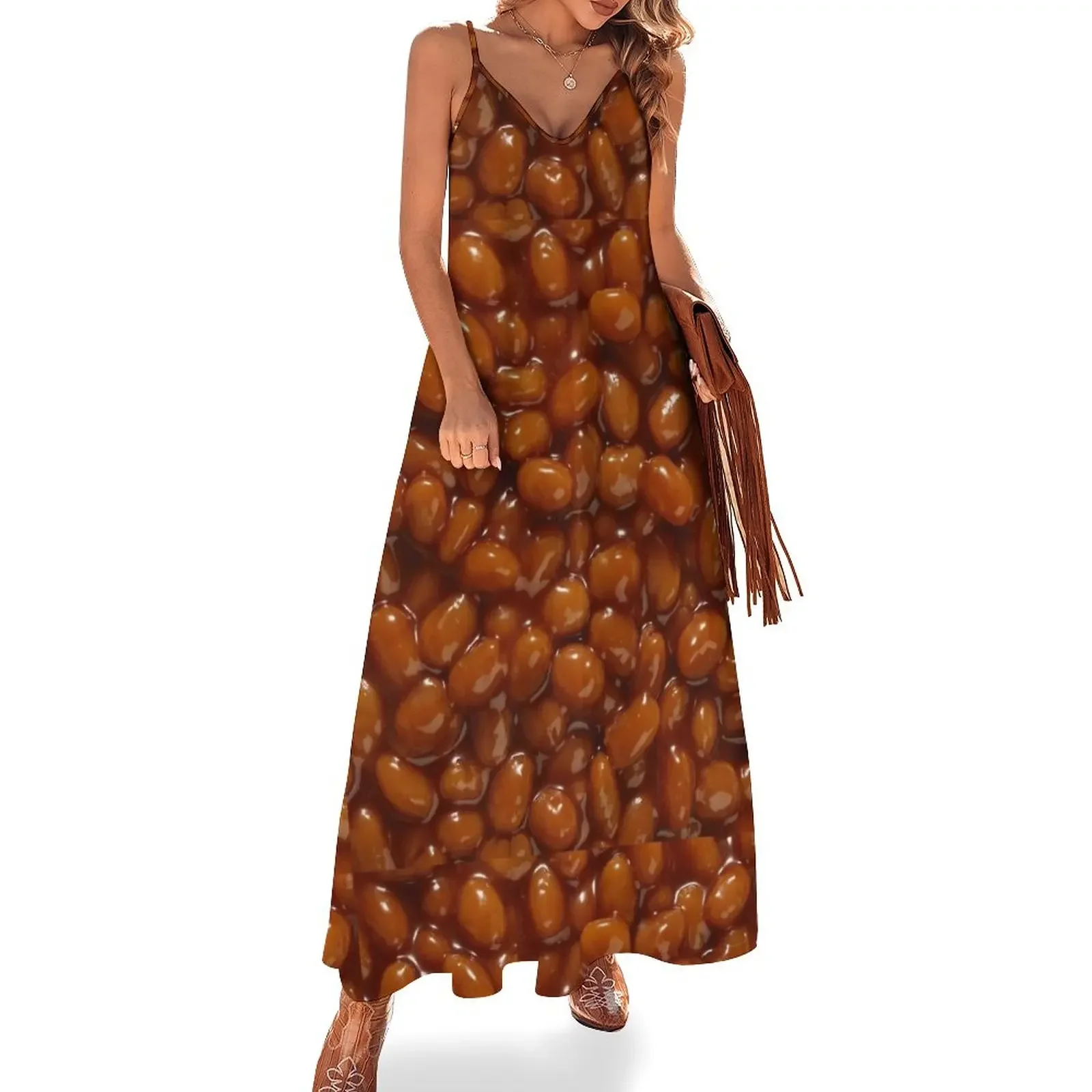 

Baked Beans Sleeveless Dress dress women elegant luxury Elegant gowns