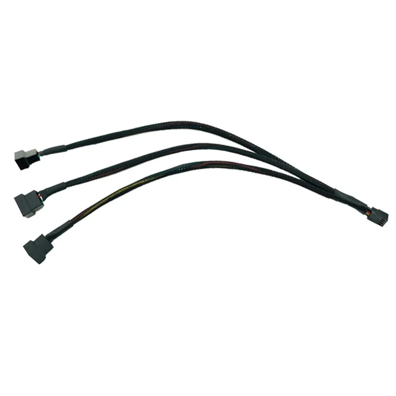 Adapter Cable 1/2/3/4Ways 4Pin PWM Splitter for Desktop Computer CPU Case Fan Sleeved Power Cable 4Pin Female to 1/2/3/4Pin Male