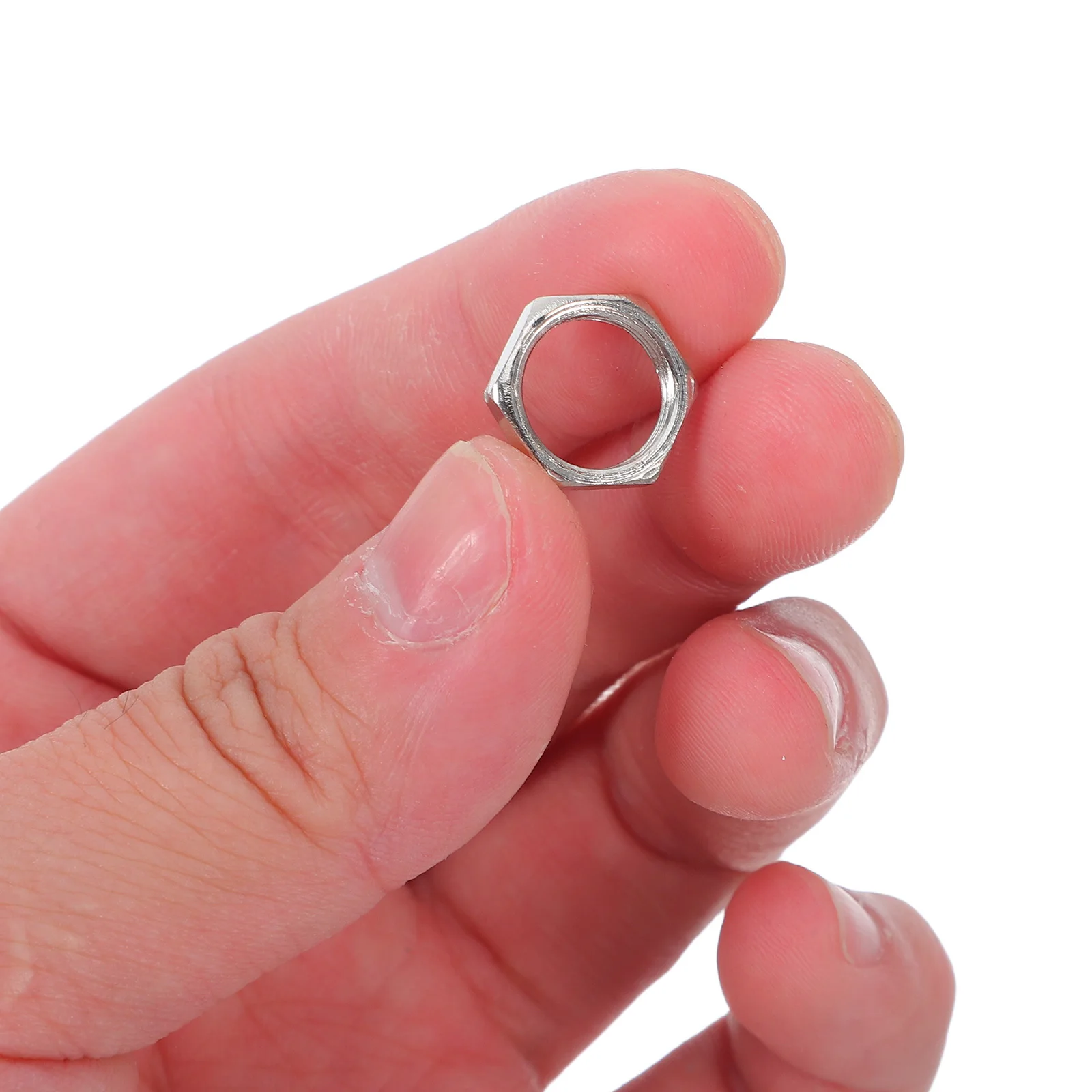 

100Pcs Thin Hexagon Nuts Electronic Fine Thread Flat Head Carbon Steel Fasteners Hardware Replacement Parts for Equipment