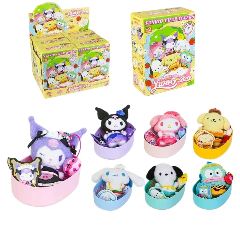 Oryginalny Sanrio Yummy Box Blind Box Lalka Pudding Dog Big Ear Dog Słodka Melody Mystery Box Zawieszki Lalka Kuromi Prezent Urodzinowy dla Dzieci — 2