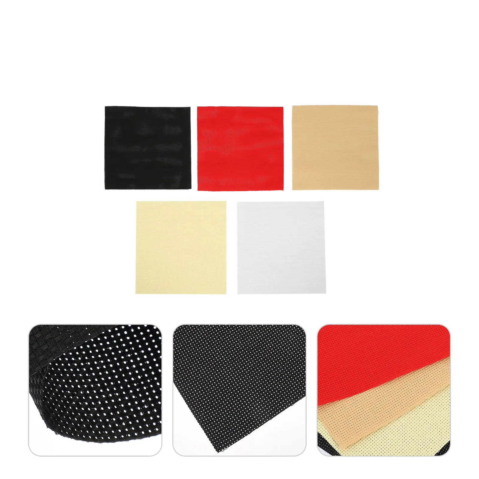 

5pcs Cloth 11CT Grid Cross Stitch Fabric DIY Cotton Needlework Cross Stitch Supplies Bead Craft Supplies