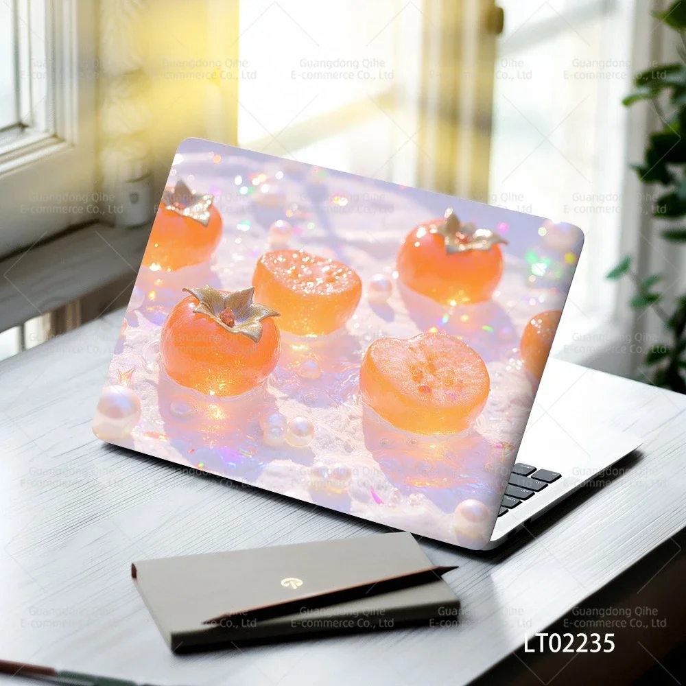 2 stuks verwijderbare bloemstickers voor laptop PVC esthetische stickers zelfklevende peel off geen residu tablethuid macbook skin