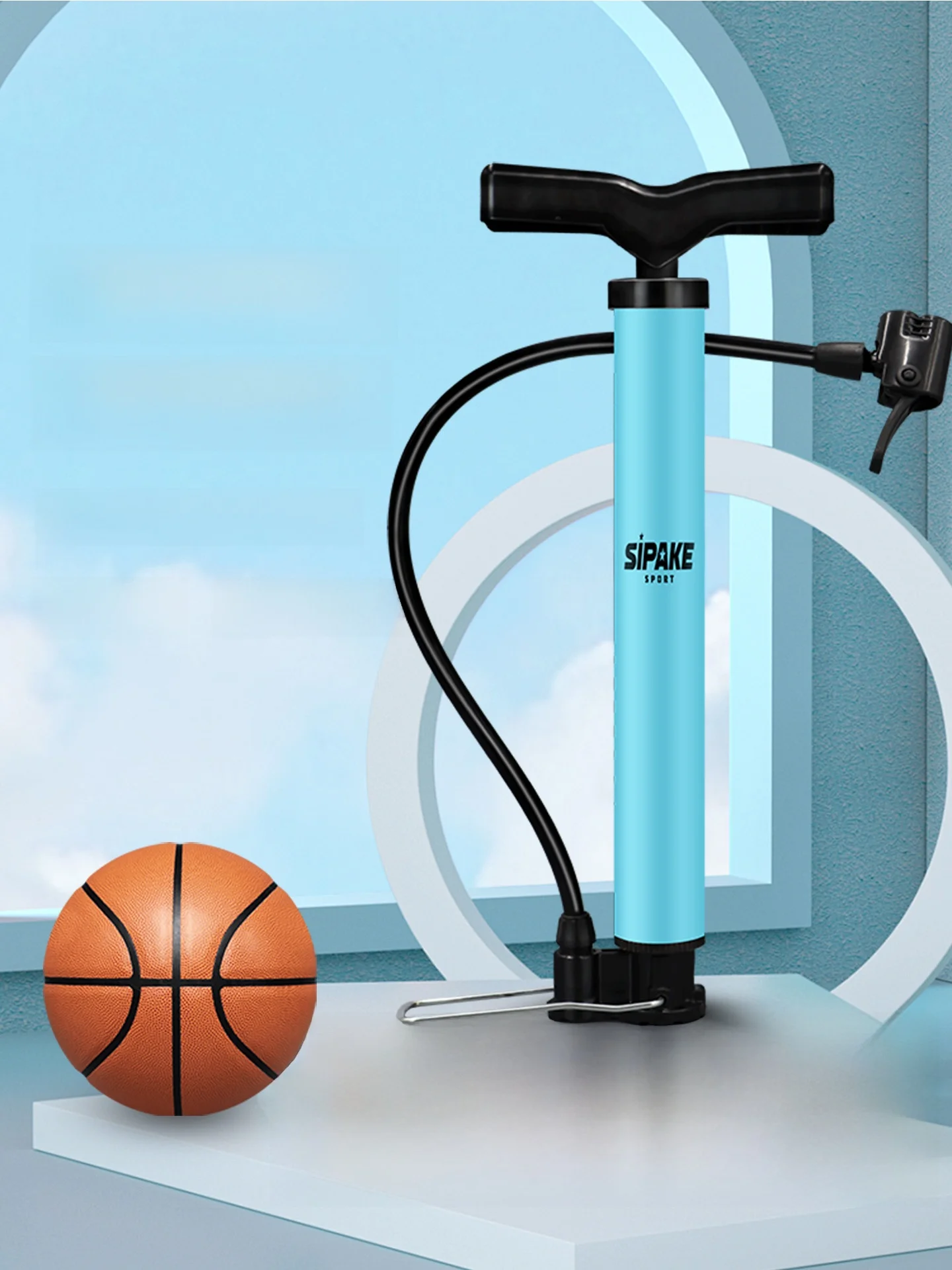 ポータブル高圧ミニチュア新型自転車エアポンプ家庭用屋外屋内非折りたたみデザインスポーツフィットネス機器