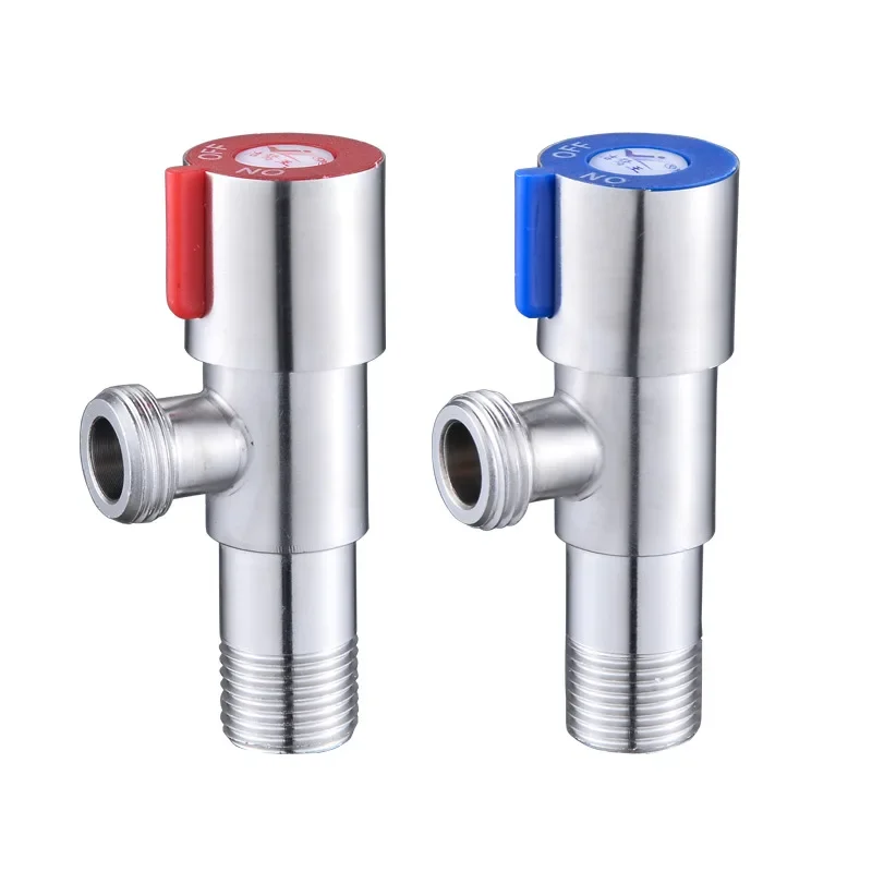 

Stainless Steel Hot Cold Inlet Valve Toilet Filling Angle Valves Sink Basin Water Heater Faucet for Kitchen Bathroom Accessories