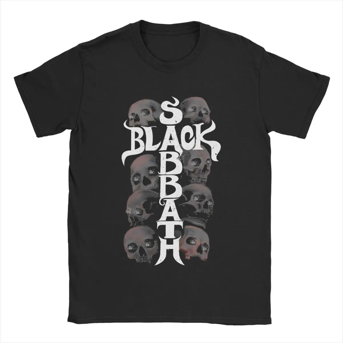 Black Cool Sabbaths T Shirts Men's Cotton Hipster T-Shirts Crew Neck Tee Shirt Short Sleeve Clothes New Arrival