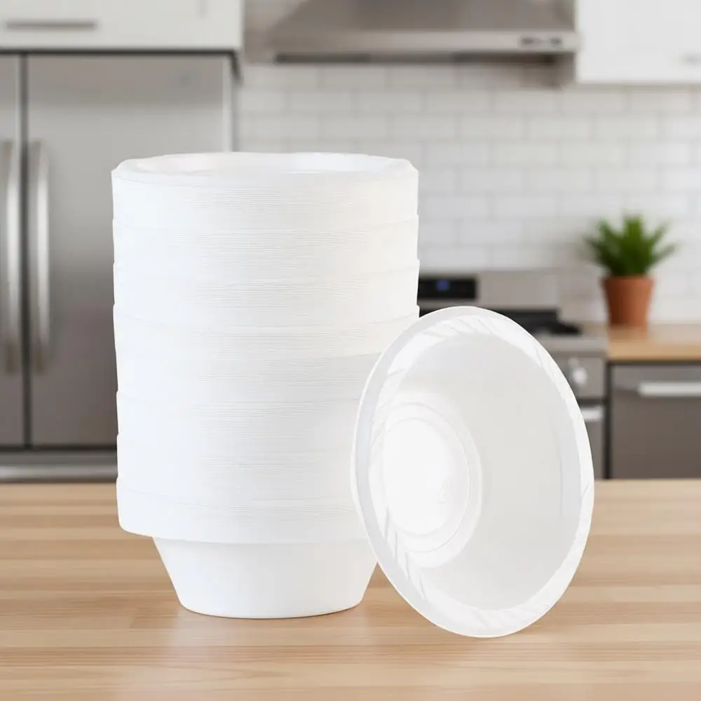 

800 штук одноразовых белых пластиковых десертных чаш объемом 5 унций