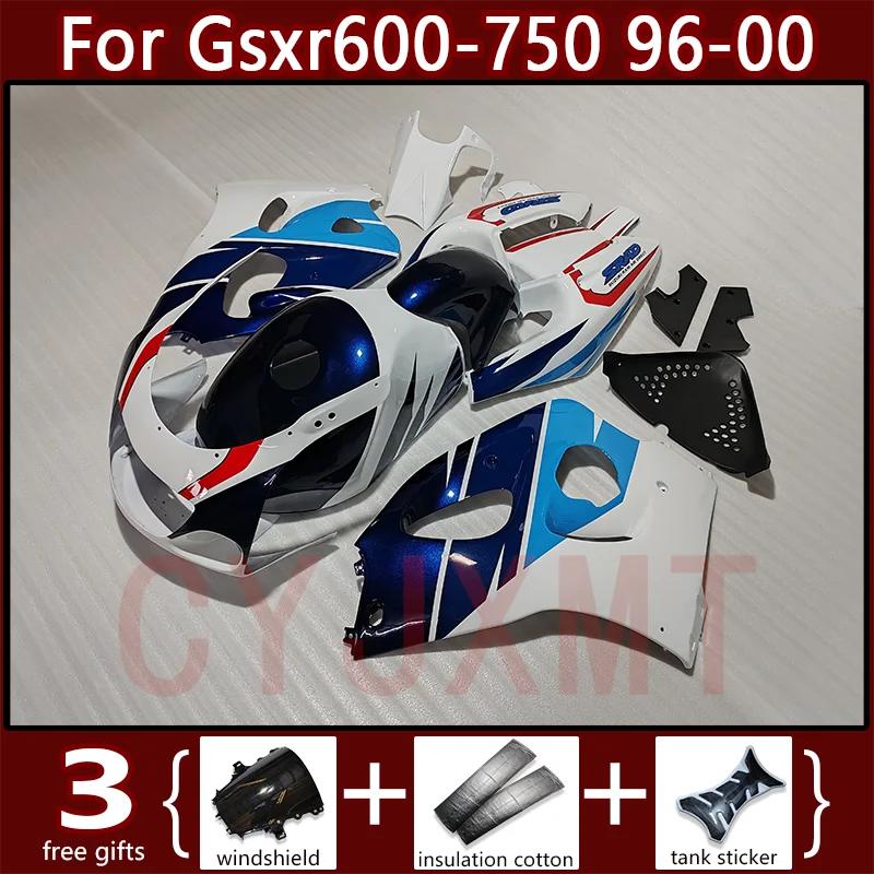 دراجة نارية هيكل السيارة هدية ل Gsxr 600-750 1996 1997 1998 1999 2000 Fairings Kit Gsx-r600 Gsx-r750 96-00 هيكل السيارة خزان شل #1