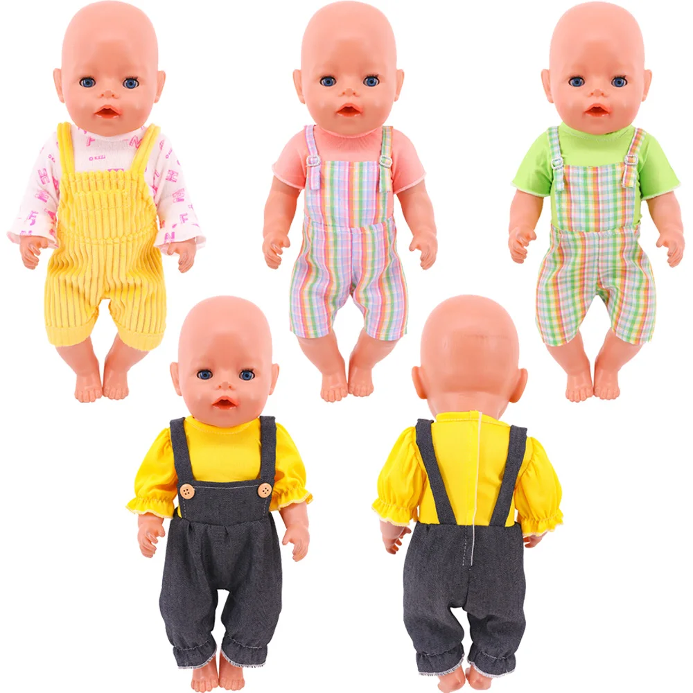 

2022 New Cute Small Fresh Bib Sets for 18 Inch American Girl Doll and 43cm Reborn Baby Doll Clothes Accessories Kids Toys