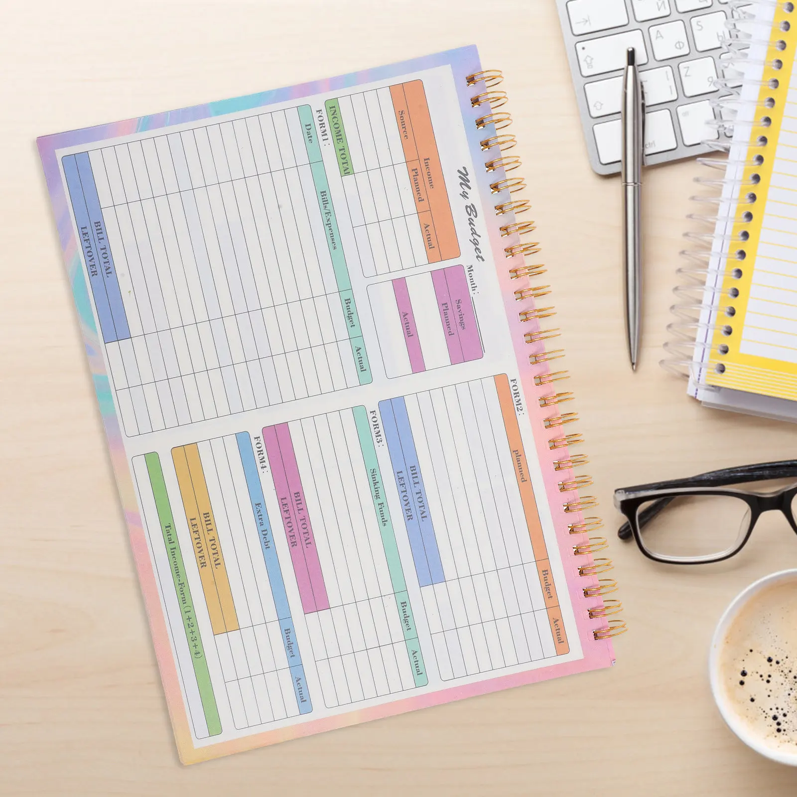 

Бухгалтерская книга формата B5: ежедневный и еженедельный финансовый трекер, блокнот для бюджетирования, планировщик счетов, журнал для учета целей по накоплениям