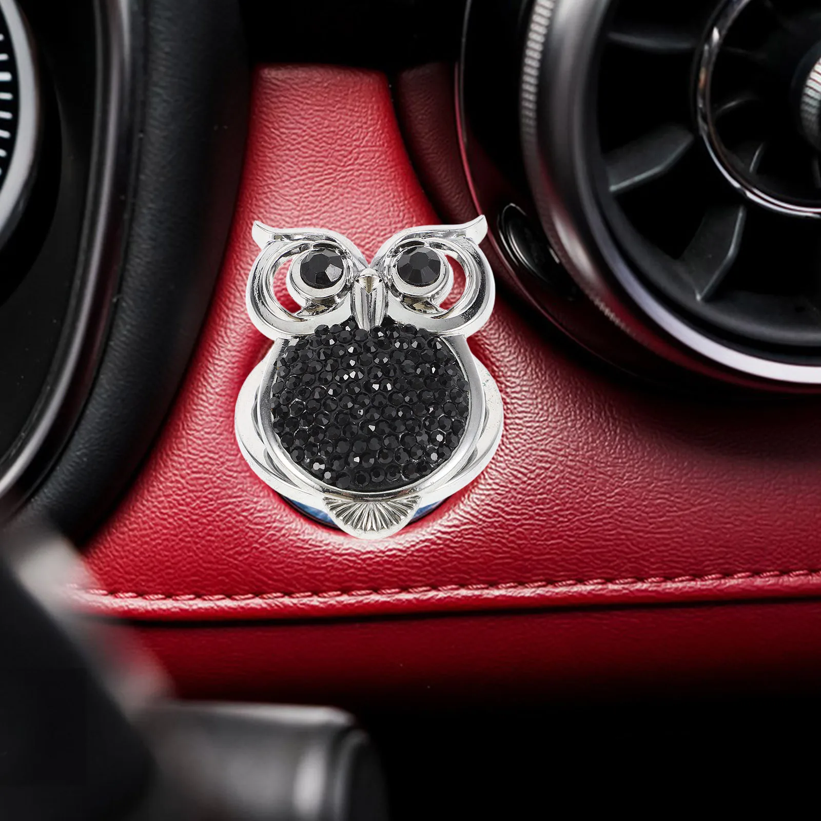 

Car Starter Cover Decor Accessories Diamond Buttons for Mat Auto Decorative Zinc Alloy Covers Women Bling