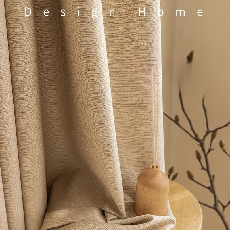 

Japanese Cotton and Linen Curtains Seattle Living Room Bedroom Balcony Bay Window Study Children's Room Texture Fabric