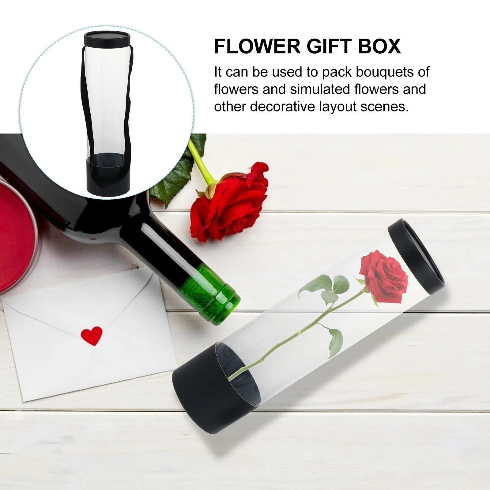 

1Pcs Lightweight Flower Bouquet Packaging Box Fine Craftsmanship Portable Gift Flower Container for Special Occasions