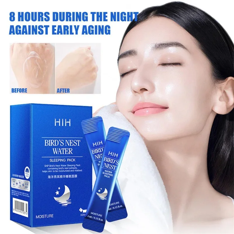 

Ocean Bird's Nest Sleeping Facial Mask Moisturizing Wash Shrinks Brightening Maximum Hydration Protection for All Dry Skin Types