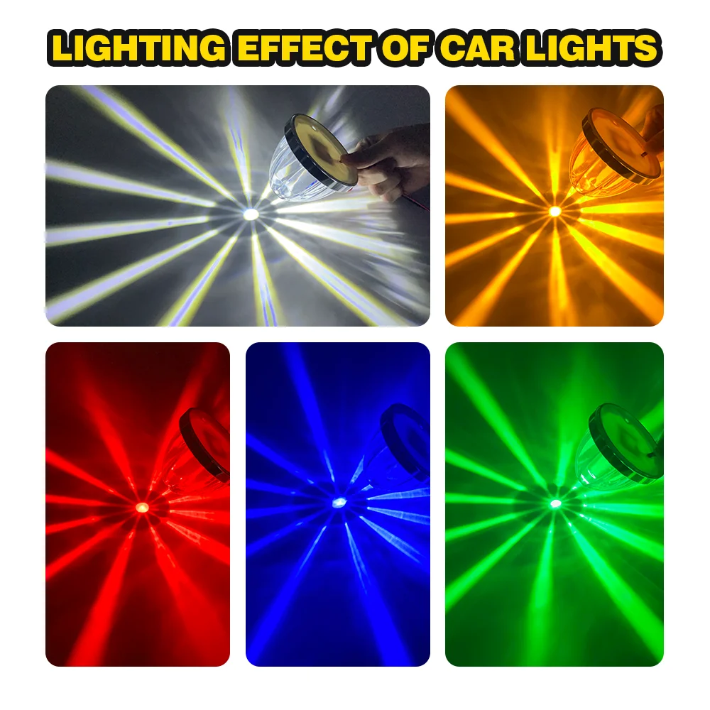 5PCS Feux LED Watermelon Side Marker Pour Semi Truck - Lumières Indicateurs Rouges Avec Bezel