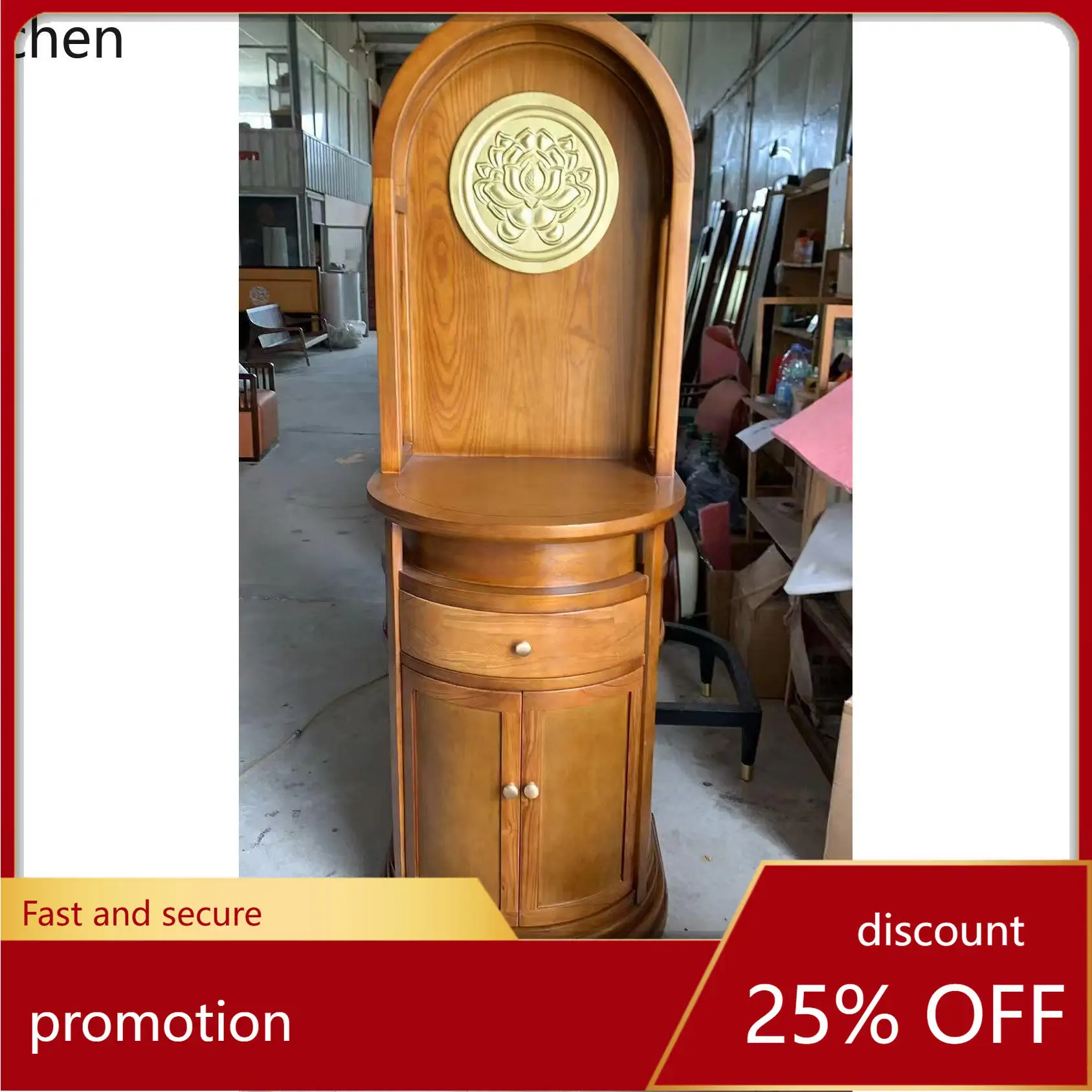 

Cz buddha niche buddha statue altar for home cabinet god of wealth solid wood guanyin bodhisattva altar incense table