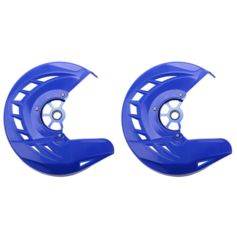 2X Front Brake Disc Guard Cover For Yamaha YZ WR YZF WRF 125 250 450 YZ125 YZ250 YZ125X YZ250X 06-2019 (Blue)