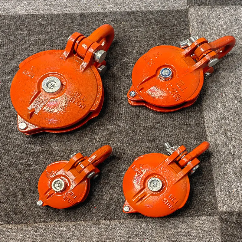 Marine Heavy Duty Lifting Pulley, Turtle Shell Enclosed Hoist Tackle with Shackle, 1.5T 3T 8T