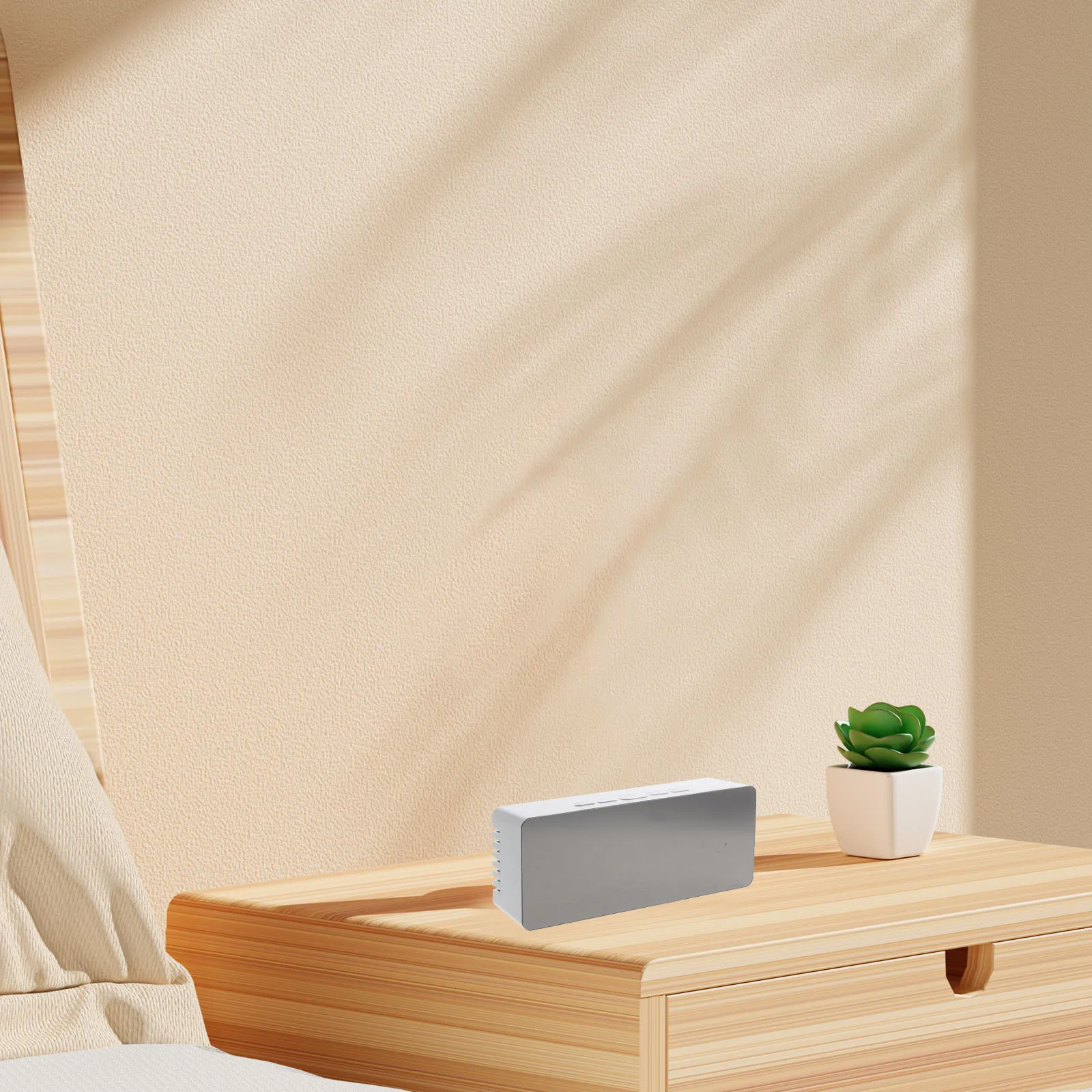 

Mirror Surface Digital Alarm Clock Led Display For Bedroom Home Decor Kids Room Modern Desktop Clock Dual Alarm Function