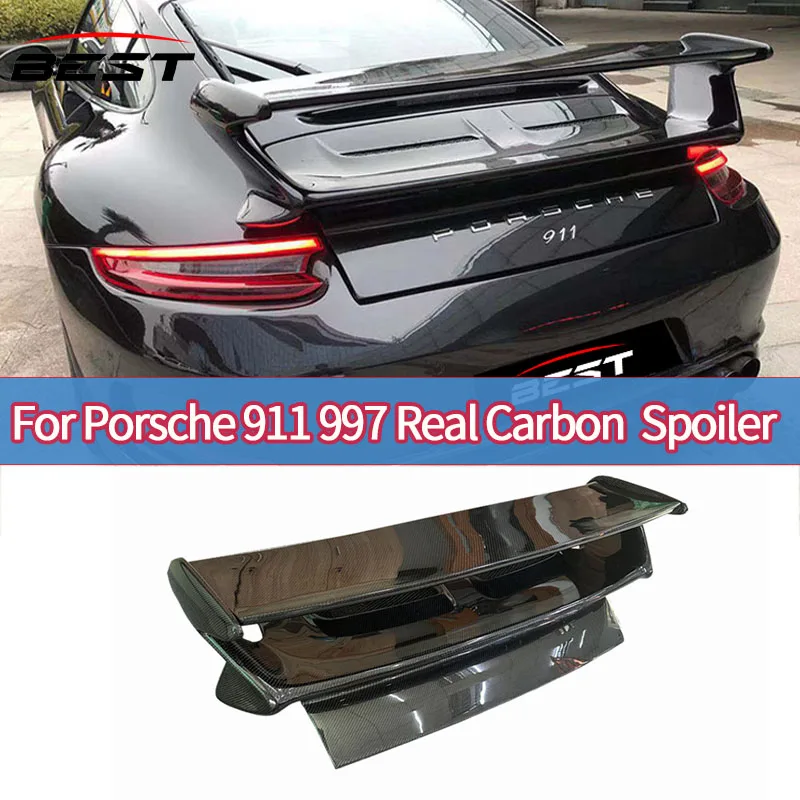 Carbon Fiber Fibre Body Kit Rear Spoiler Wing For Porsche 911 997 2005-2011Carbon Fiber GT2 Style Rear Spoiler