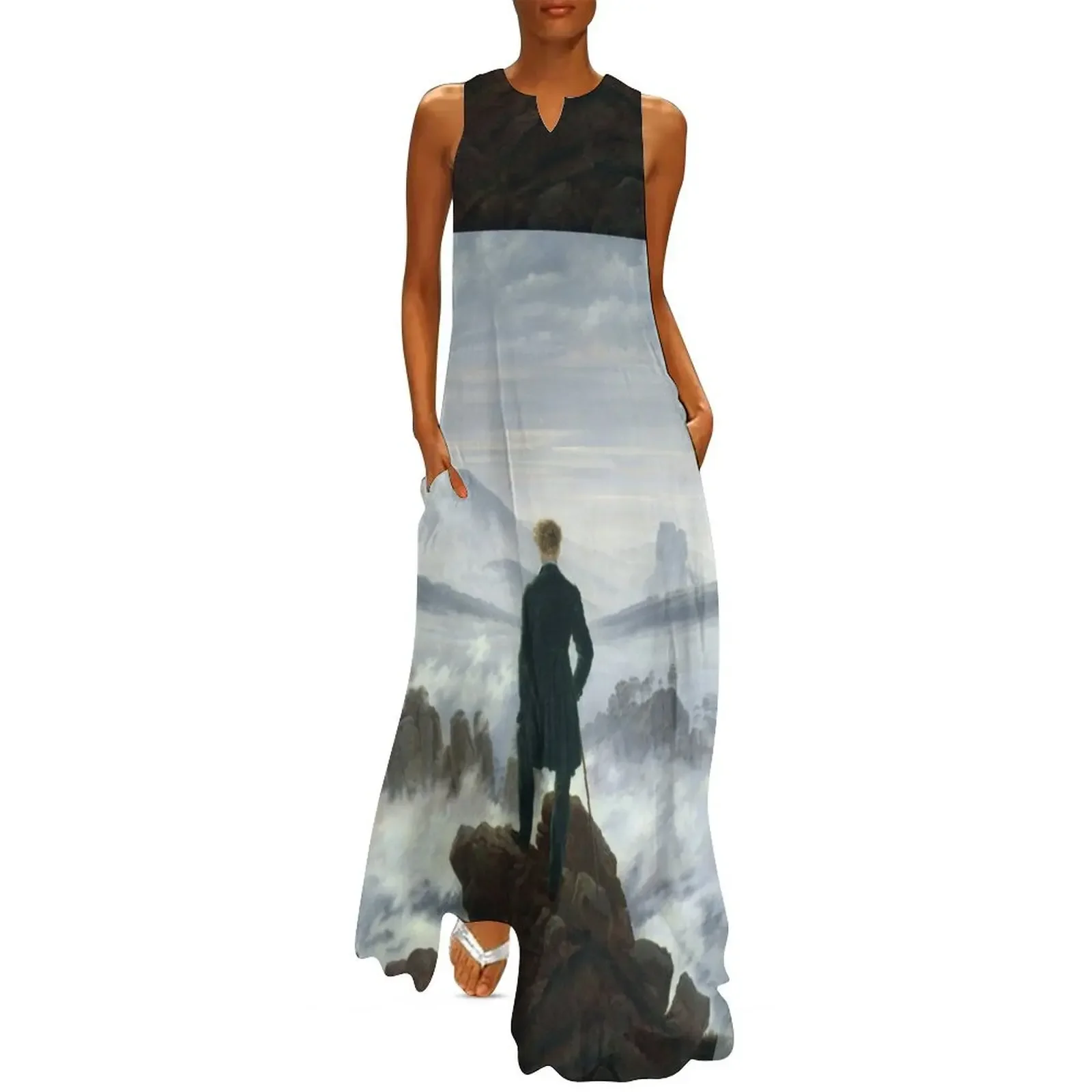 

Caspar David Friedrich - The Wanderer Above The Sea Of Fog Long Dress Summer skirt Dress