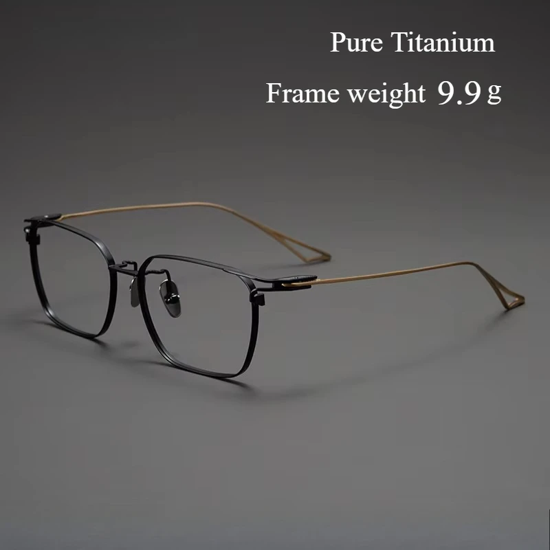 CAIDERONI Luxus Ultraleichte Reintitan 9,9g Brille Modemarke Herren Optische Korrekturbrille Anti-Blaulicht-Brillen