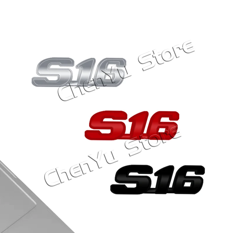 For Peugeot S16 Special Edition Metal Emblem 206 107 106 108 207 307 308 306 508 RCZ GT 3D Decals Sticker Rear Trunk Badge Logo