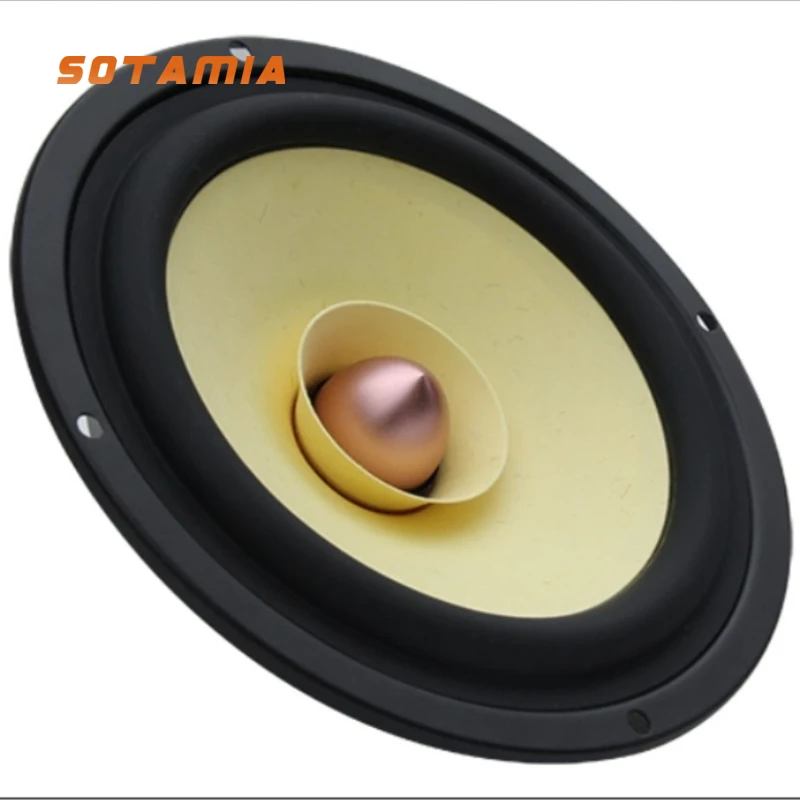 SOTAMIA 1PCS 5.25 Inch Full Range Speaker Cotton Linen Bamboo Fiber Sound Basin Fever Grade Phase Cone Tweeter Cup Speaker