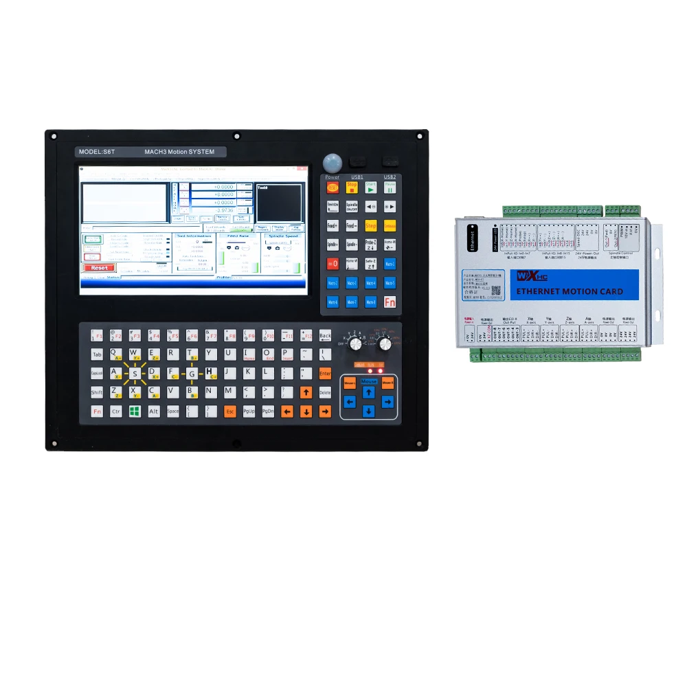 Promocional Mach3 4 Axis CNC Controller Kit, All-in-one PC Painel de Operação, Painel Industrial, S6T para CNC Gravura Router Máquina