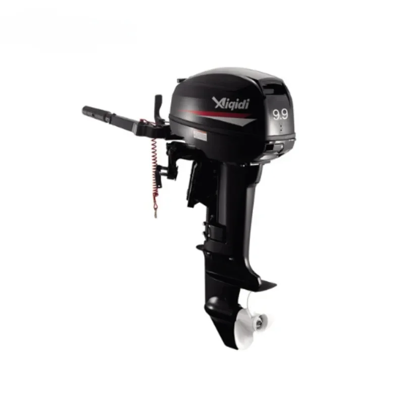 New Two Stroke 9.9HP Short/Long Shaft 24L Fuel Tank AIQIDI Outboard Motor with Cooling System