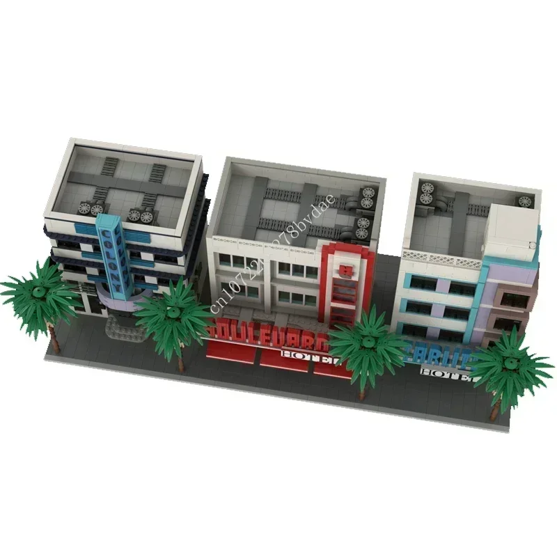3368PCS MOC Modulare Ocean Drive Street View Puzzle personalizzato - Tecnologia educativa Fai da te Assemblaggio creativo Giocattolo Vacanze Bambini Età