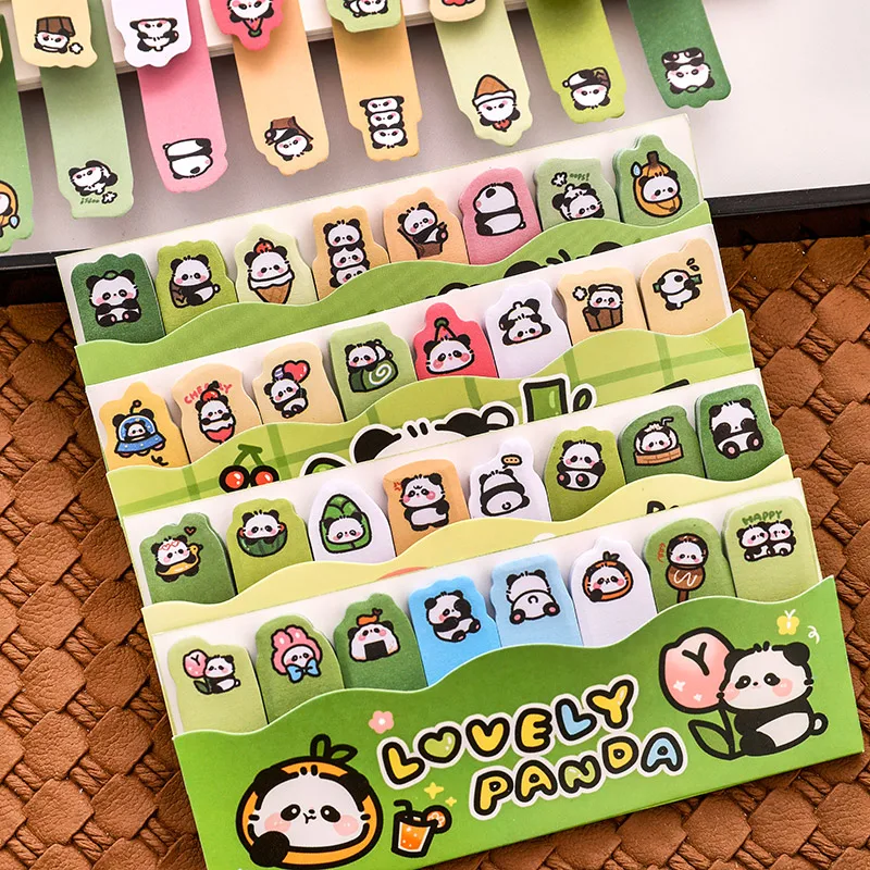 120 folhas de papel panda dos desenhos animados almofadas de memorando simples scrapbooking adesivo material escolar post notas pegajosas papelaria de escritório