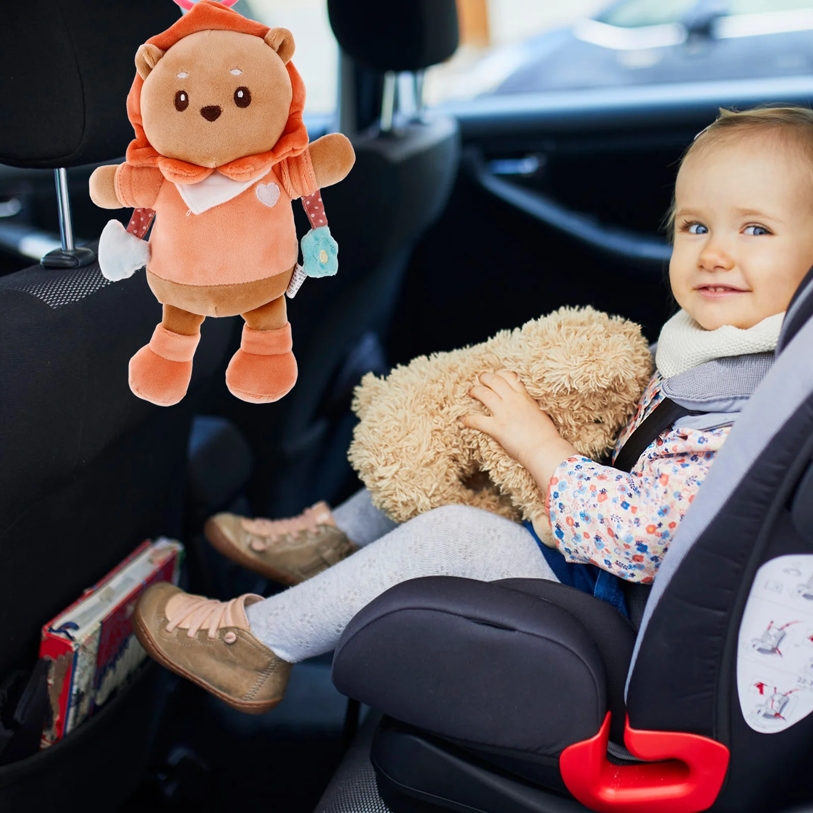 

Cute Lion For Baby Car Seat Stroller Crib Hanging Decor Keychain Soft Stuffed Animal Travel Companion Kids Ride