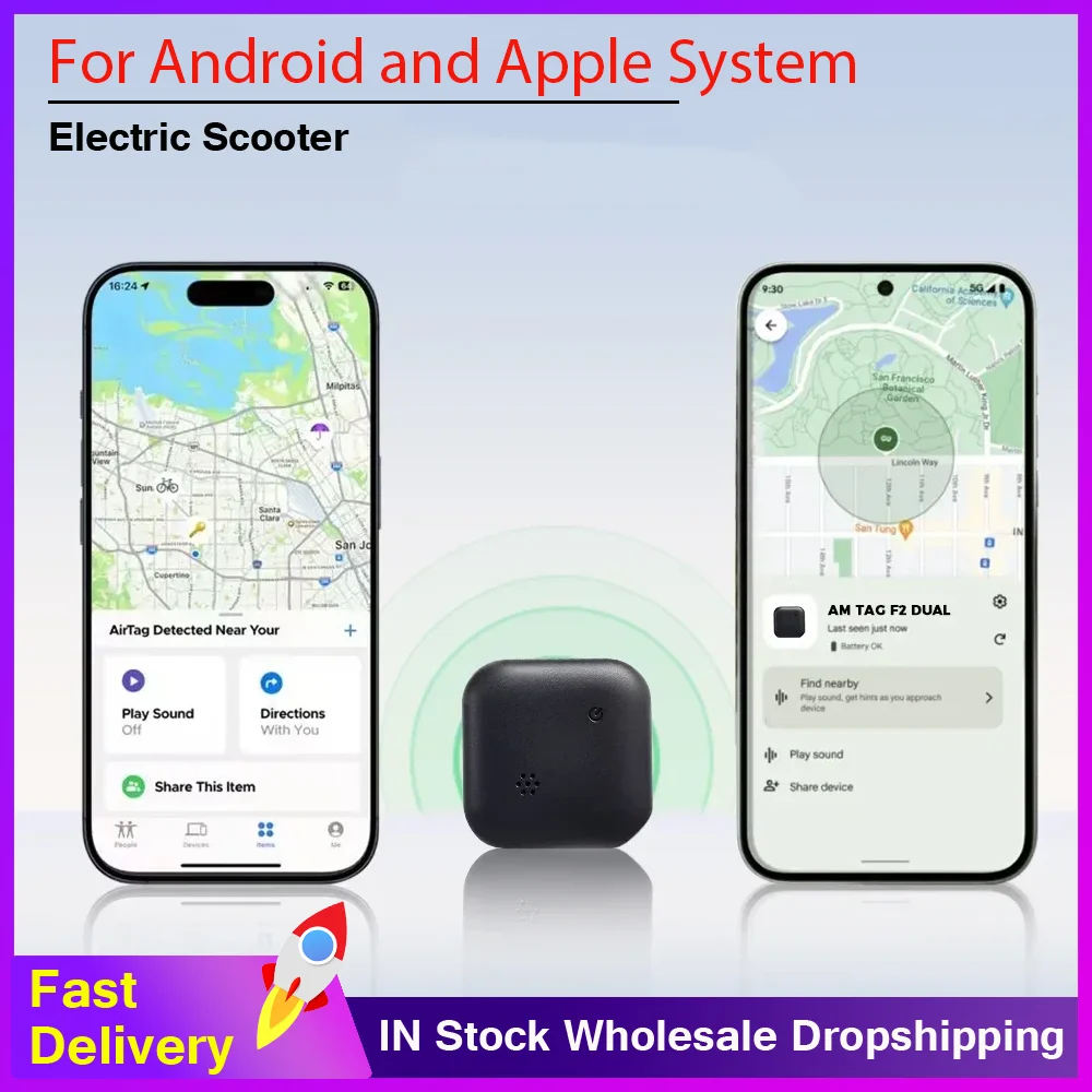 Mini Smart GPS Anti-Lost Tracker Locator Device Universal For Electric Scooter Work for Android and Apple System Finder