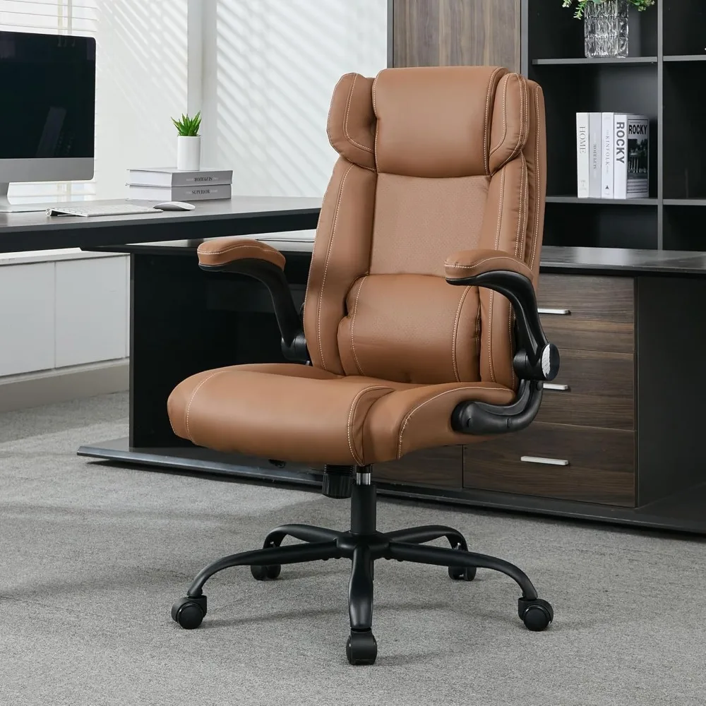 

Office Desk Chair,Ergonomic Conference Room Chairs,Mid Back Executive Leather Chair,Comfy Computer Desk Chairs with Adjustable F