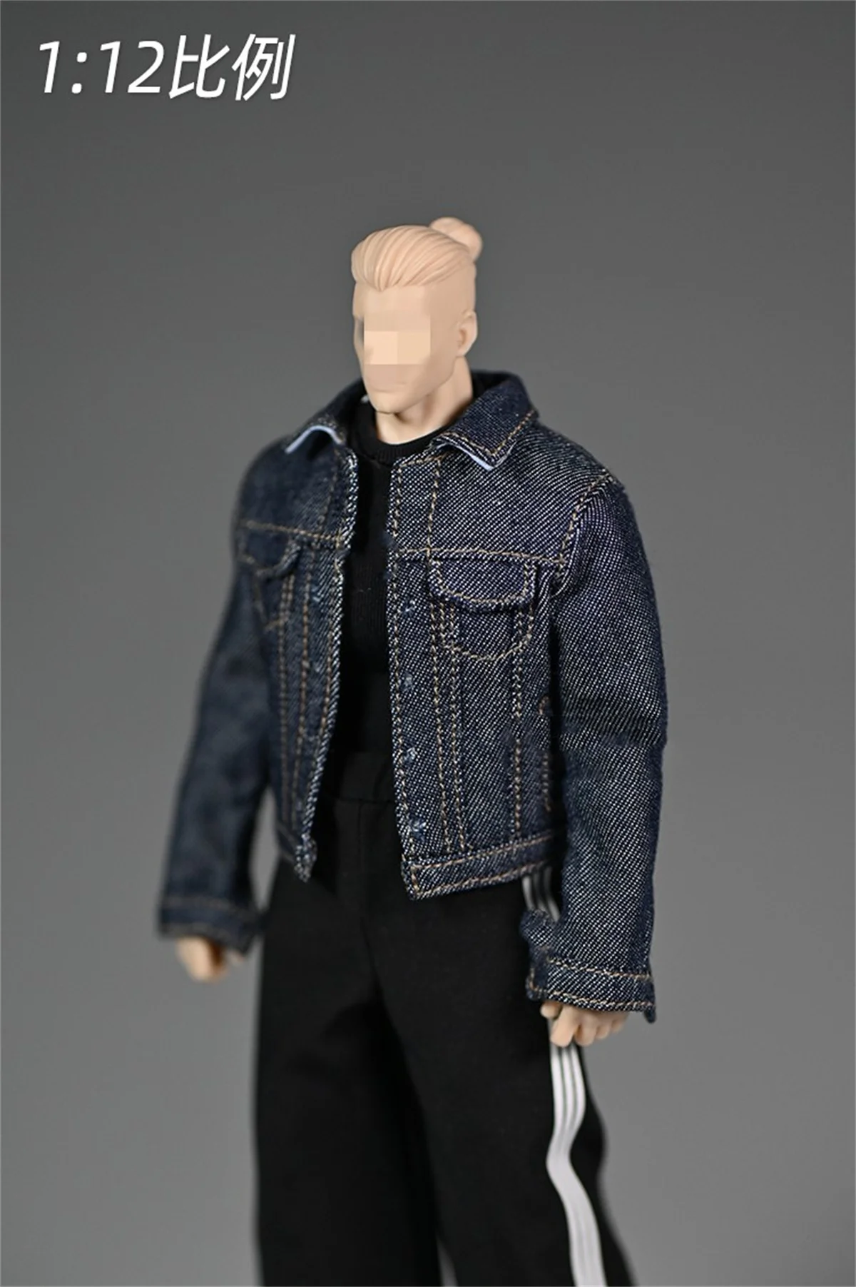 1/12 Scale Denim jacket  Short T-shirt  Long  pants Male clothing Model  for 6'' Anime Male Solider Action Figure