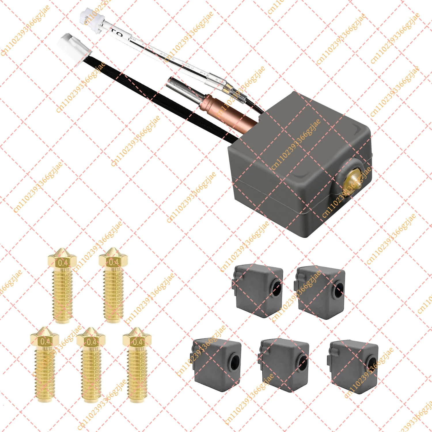 KLF Hotend Kit for Kobra 3, Assembled Print Hot End Kit Head Extruder for Anycbic Kobra 3, Kobra 3 Combo 3D Printers