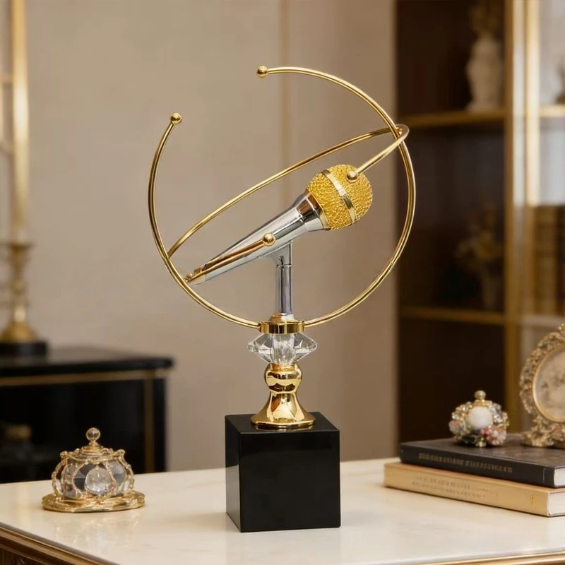 Modern creative microphone gifts, prizes, decorations, singing competition trophies, crafts